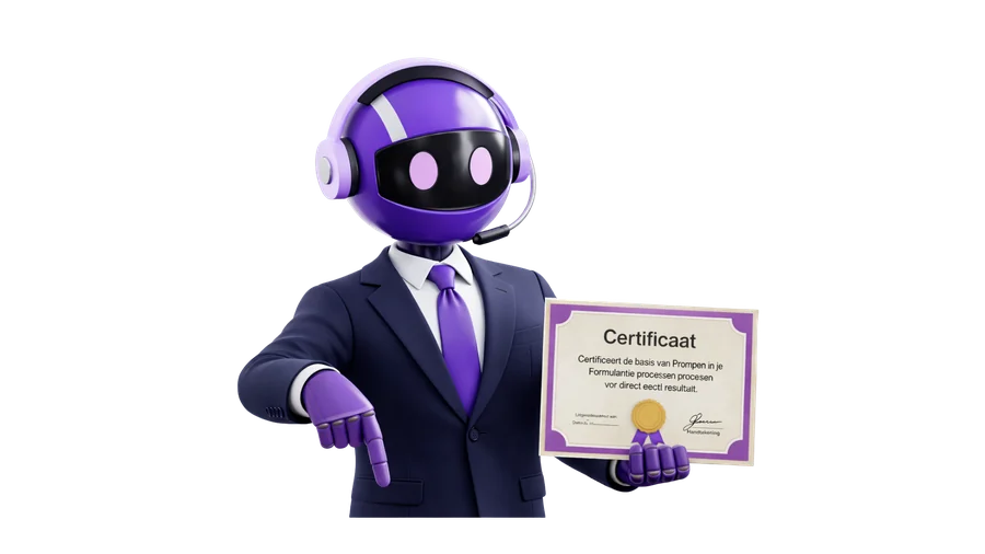 AmeCoda Academy robot met certificaat, AI e-learning met Copilot
