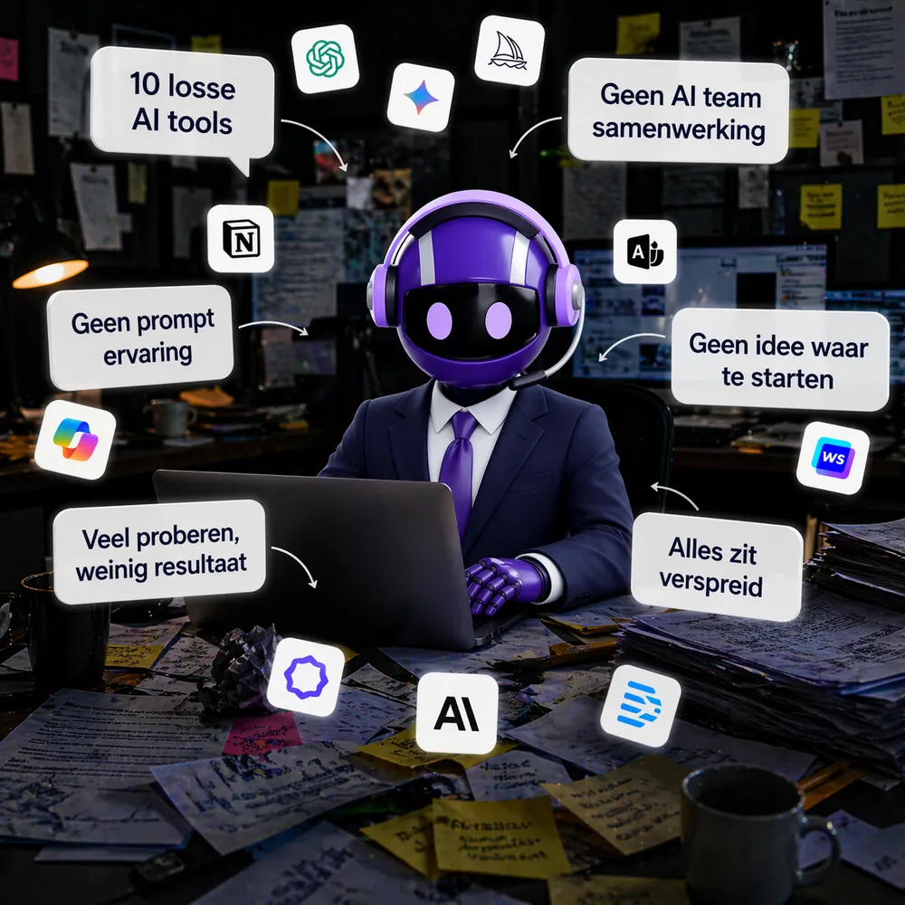 Employee overwhelmed by scattered AI tools and lack of structure